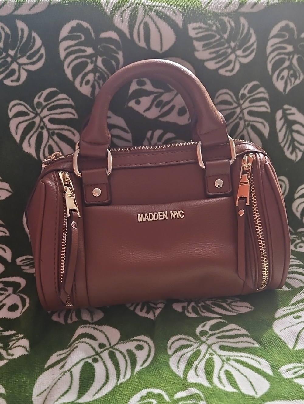 Brown Leather Madden NYC Satchel